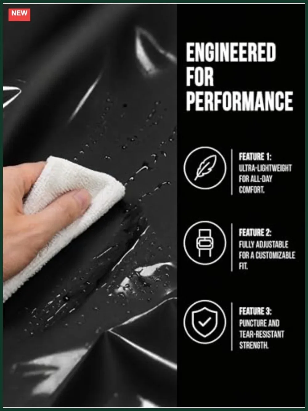 Waterproof TPU Lightweight Work Apron for Kitchen Cooking Cleaning